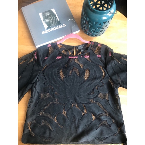 Worthington Tops - Worthington | Black Lace Overlay Blouse